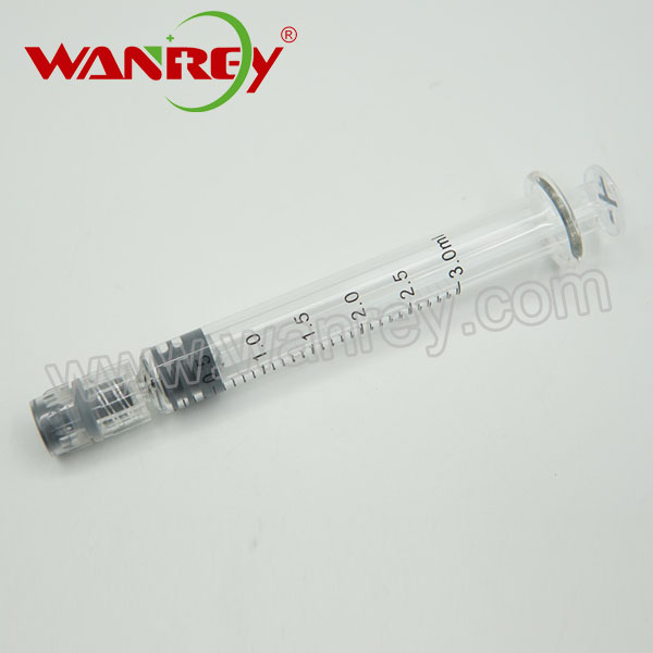 Cosmetic Glass Prefillable Syringe 1ml 3ml 5ml